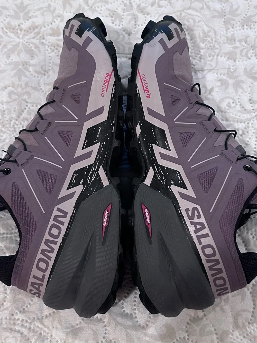 Salomon Speedcross 6 Women’s Sz 8 - 417429 - Moonscape Black Ashes Of Roses - Picture 4 of 14